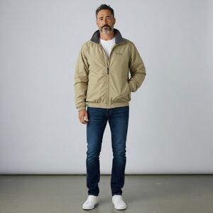 Columbia Men’s Fleece-Lined Bomber Jacket Full Zip Khaki XXL